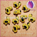 2015 whole sale artificial for DIY jewelry making Bead porcelain yellow dog shape 16X18mm 50pcs per bag